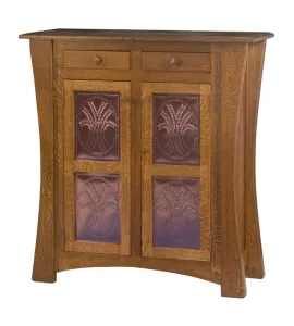 Arts &amp; Crafts with Copper Panels Storage Cabinet