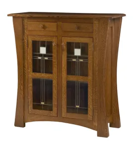 Arts &amp; Crafts with Glass Panels Storage Cabinet