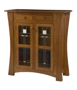 Arts &amp; Crafts with Glass Panels Storage Cabinet