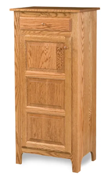 Classic Style 1-Door 3-Raised Panel with Drawer Pie Safe