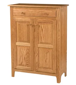 Classic Style 2-Door 2-Raised Panel with Drawer Pie Safe