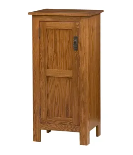 Mission Style 1-Door 2-Reverse Panel Pie Safe