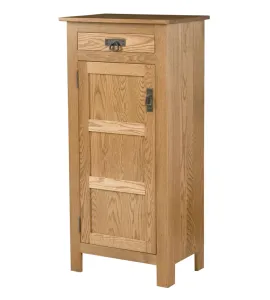 Mission Style 1-Door 3-Reverse Panel with Drawer Pie Safe