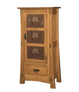 Modesto-1 with Copper Panels Storage Cabinet