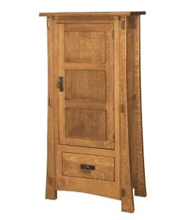 Modesto 1 Door 1 Drawer Storage Cabinet with Inset Panels