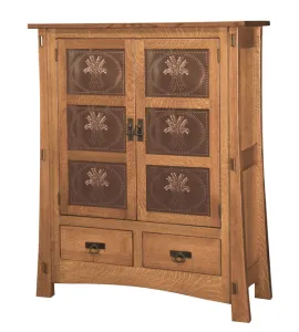 Modesto-2 with Copper Panels Storage Cabinet