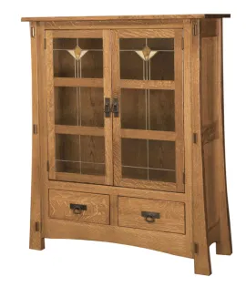 Modesto-2 with Glass Panels Storage Cabinet