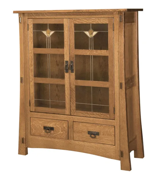 Modesto-2 with Glass Panels Storage Cabinet