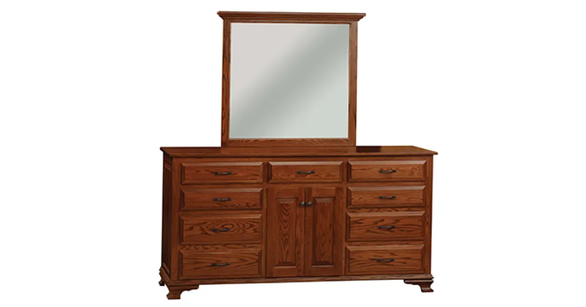 Heritage 9 Drawer 2 Door Dresser