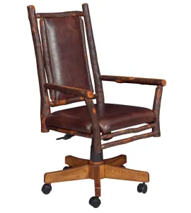 Grandpa Desk Chair with Fabric Seat &amp; Back