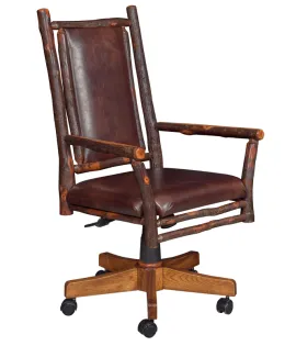 Grandpa Desk Chair with Fabric Seat &amp; Back
