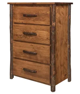 Hickory 4-Drawer Chest