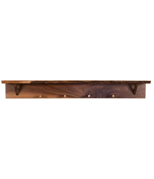 48" Wall Shelf with 3 Hooks