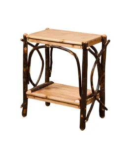 24&quot; End Table with Solid Top &amp; Slatted Shelves