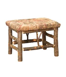 24&quot; Hickory Bench with Fabric Seat