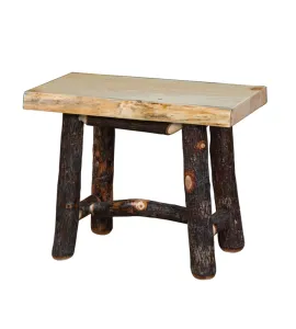 24" Live Edge Top Bench