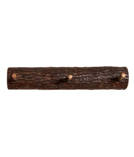 24&quot; Split Log Coat Hanger with 3 Hooks