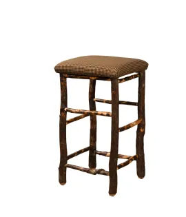 30&quot; Hickory Bar Stool with Fabric Seat (1294)