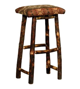 30" Hickory Bar Stool in Fabric Seat (1296)