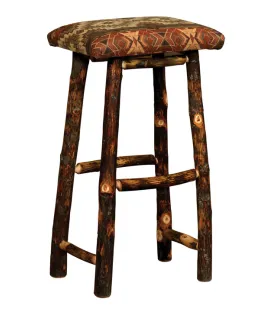 30&quot; Hickory Bar Stool in Fabric Seat (1296)