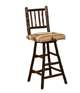 30&quot; Westville Bar Stool with Fabric Seat &amp; Spindle Back
