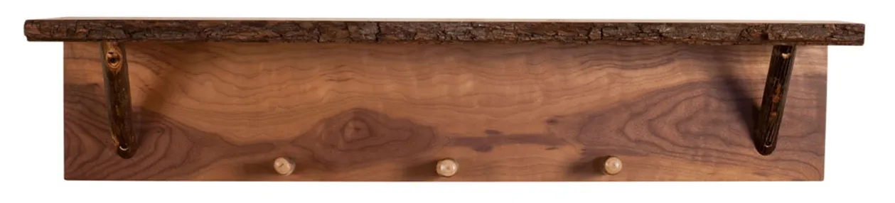 36&quot; Wall Shelf with 3 Hooks