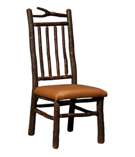 Branch Side Chair with Spindle Back and Fabric Seat