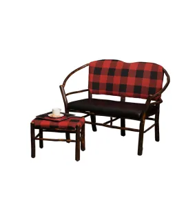 Double Hoop Settee with Fabric Seat &amp; Back