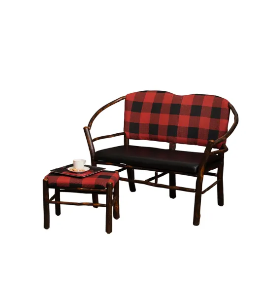Double Hoop Settee with Fabric Seat & Back