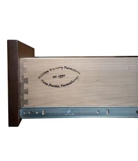 End Table Solid Top Slatted Shelf with Dovetailed Drawer