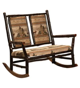 Grandpa Double Rocker with Fabric Seat