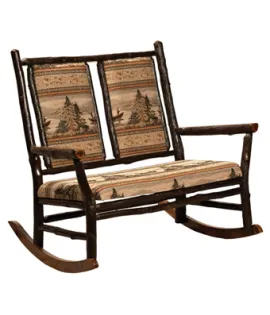 Grandpa Double Rocker with Fabric Seat