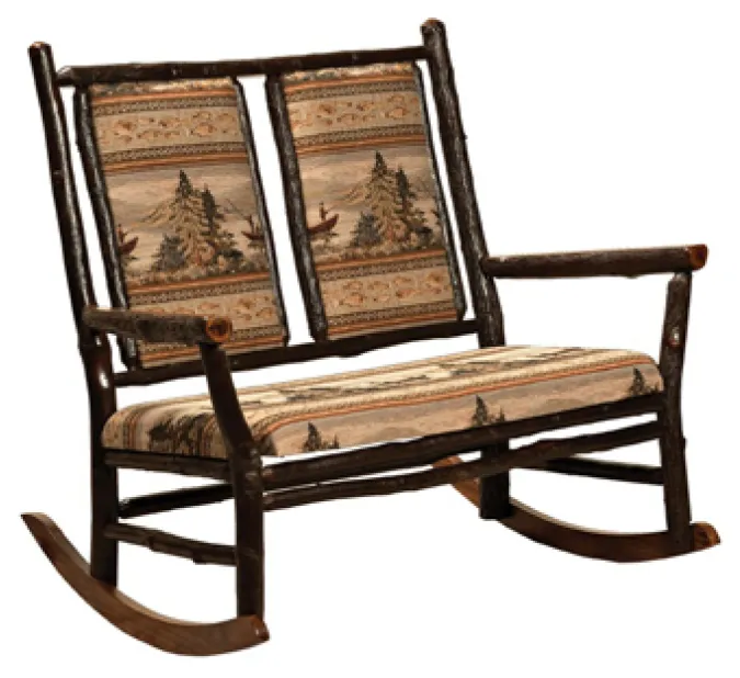 Grandpa Double Rocker with Fabric Seat