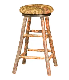 Hickory Bar Stool with Swivel Seat