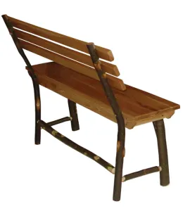 Hickory Bench with Back