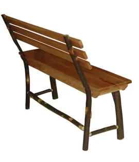 Hickory Bench with Back