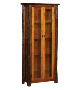 Hickory Curio Cabinet with Doors