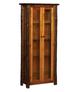 Hickory Curio Cabinet with Doors