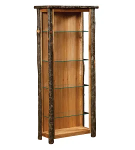 Hickory Curio Cabinet with Open Sides