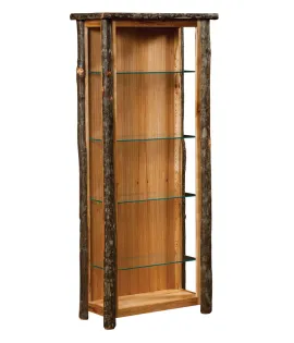 Hickory Curio Cabinet with Open Sides