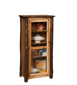 Hickory Jelly Cupboard with Glass Door