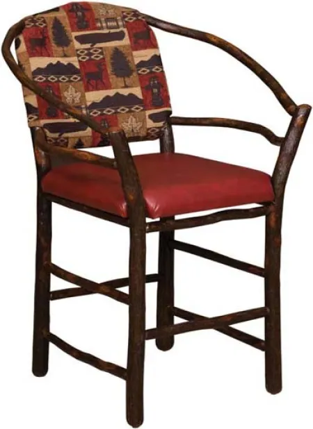 Hoop Bar Stool with Fabric Seat & Back