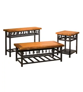 Ironwood Collection w/ Old Timber Top Occassional Table Set