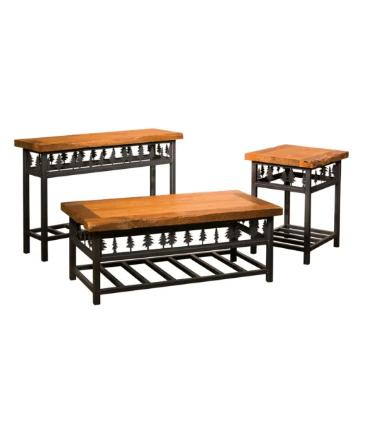 Ironwood Collection w/ Old Timber Top Occassional Table Set