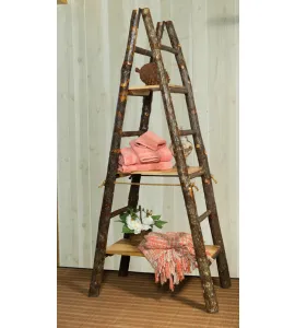 Showcase Ladder with 3 Solid Shelves