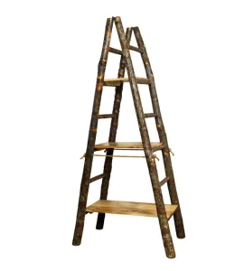 Showcase Ladder with 3 Solid Shelves