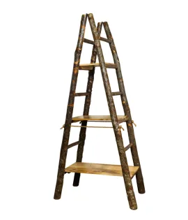 Showcase Ladder with 3 Solid Shelves