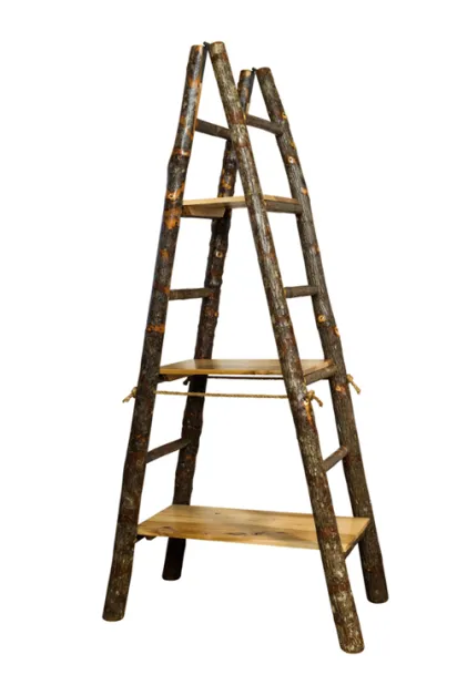 Showcase Ladder with 3 Solid Shelves