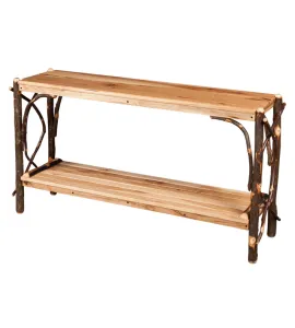 Sofa Table with Solid Top and Slatted Shelf