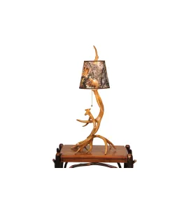 Table Antler Lamp with Shade